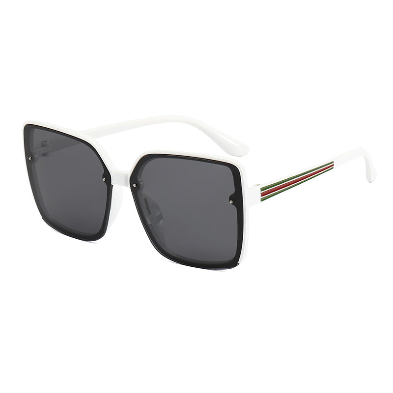 Women's Oversized Square Sunglasses with Contrasting Frame Bowlift