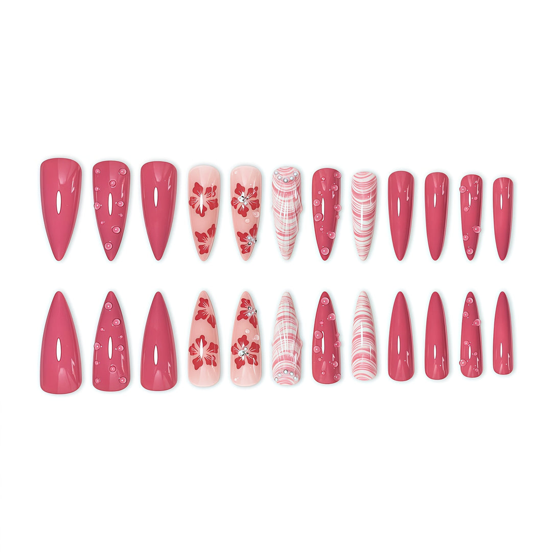 Floral Art Nail Extensions Bowlift