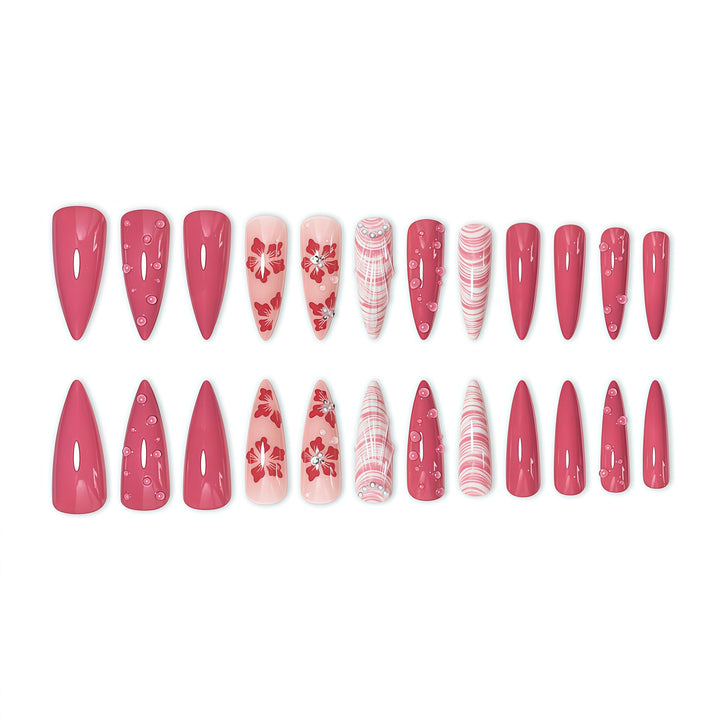 Floral Art Nail Extensions Bowlift