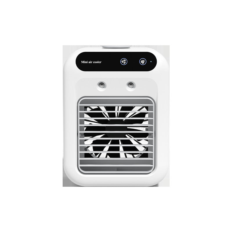 Cooling compact portable evaporative desktop air cooler with adjustable louvers and ultra-quiet aerospace-inspired airflow Bowlift