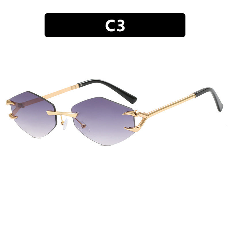 Women's geometric designer sunglasses with outstanding metal frame Bowlift