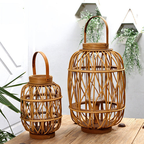 Elegant Handmade Lantern Made of Natural Materials Bowlift