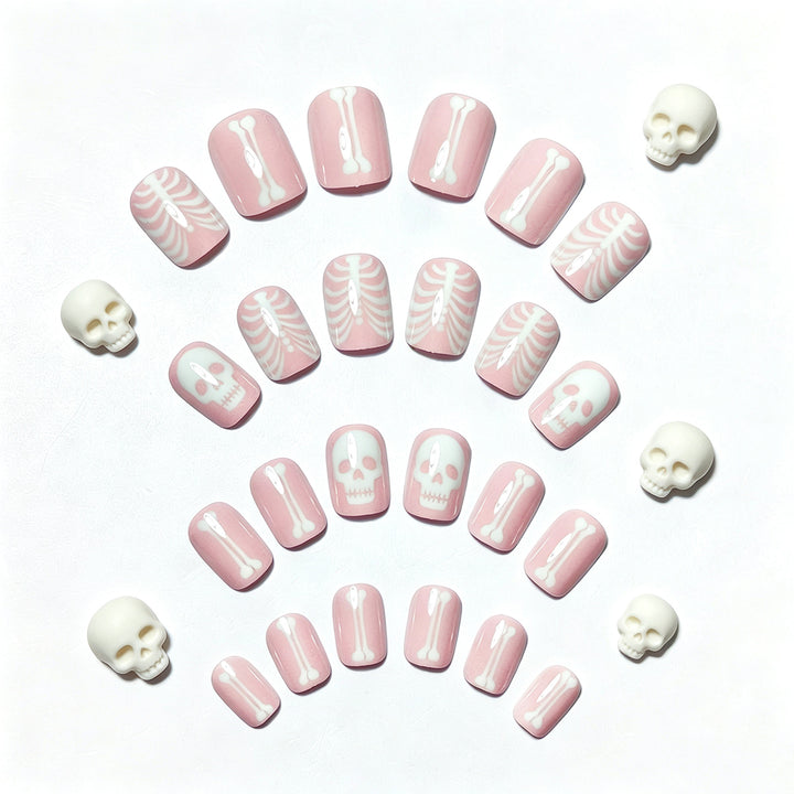 Creative artificial nails with bone motif Bowlift