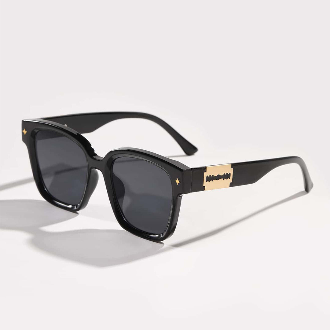 Women's fashionable square sunglasses with transparent frame Bowlift