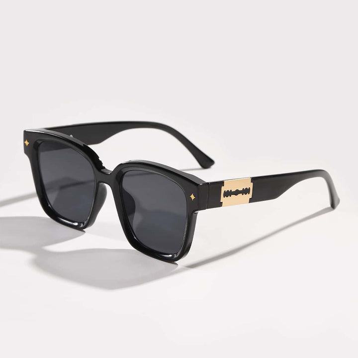 Women's fashionable square sunglasses with transparent frame Bowlift