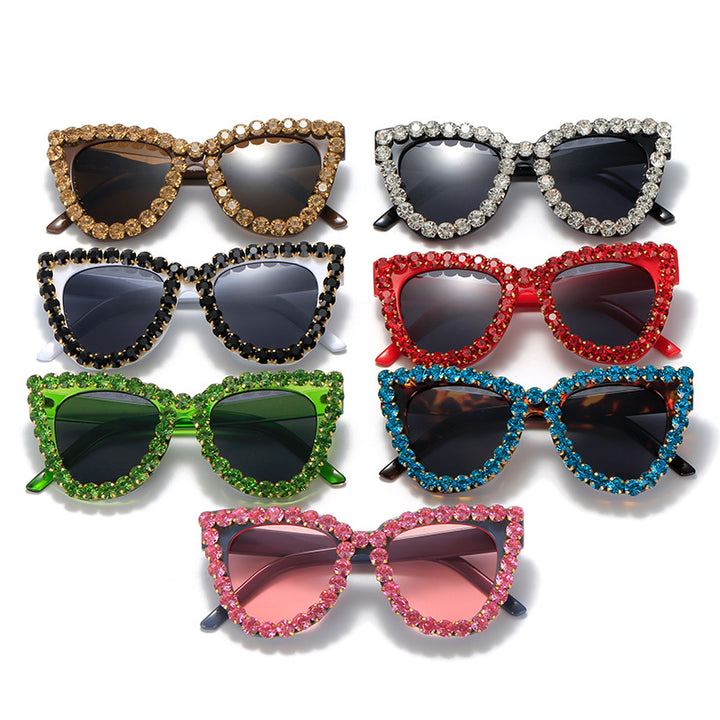 Women’s extravagant oversized sunglasses with crystal embellishments Bowlift