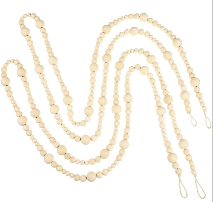 Decorative Wooden Bead Garland Bowlift