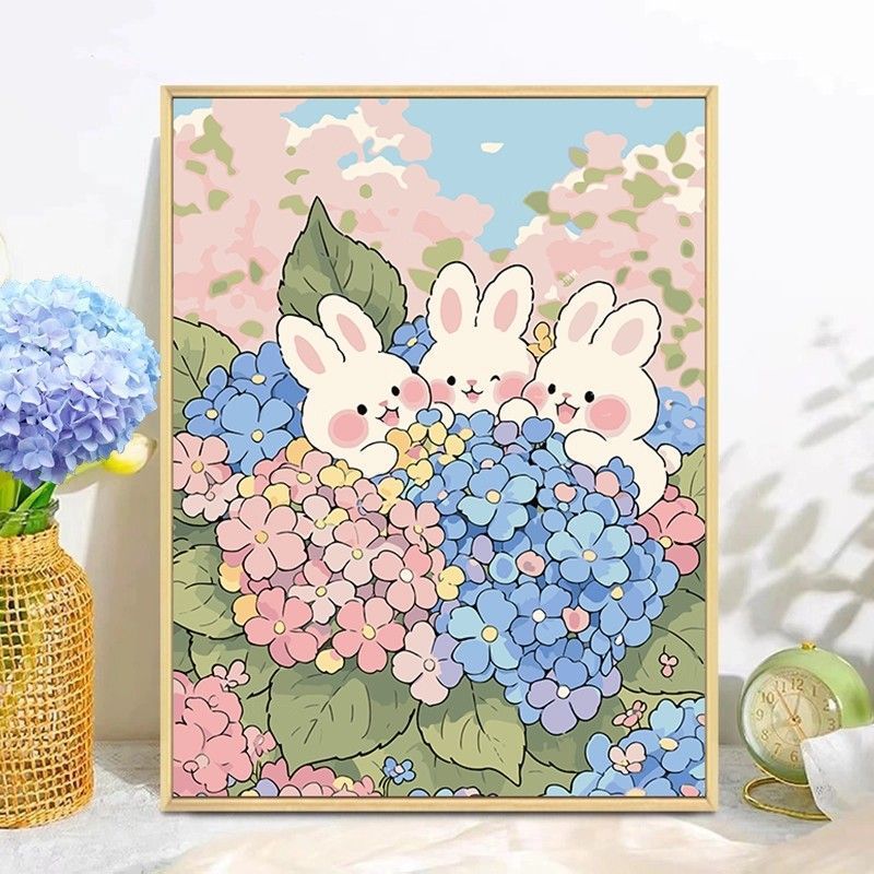 Playful Bunny Themed Wall Art Bowlift