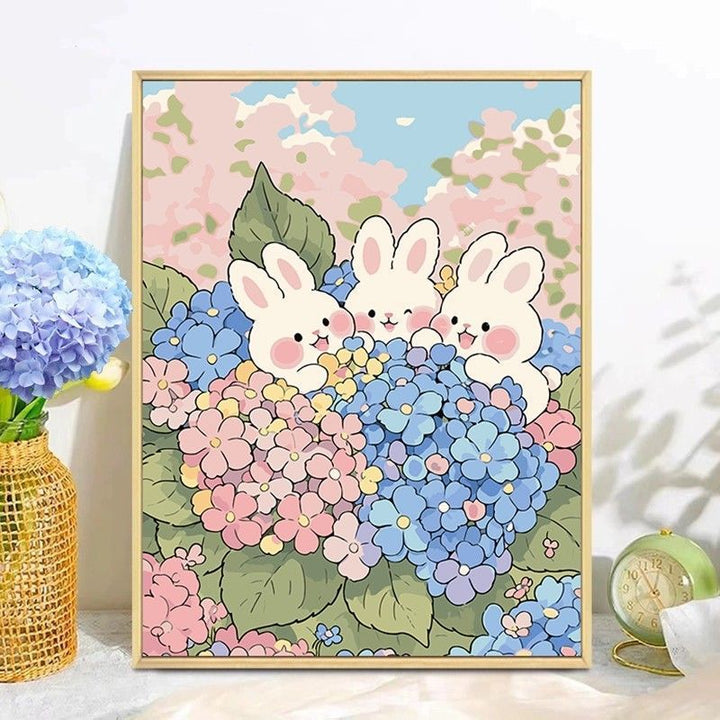 Playful Bunny Themed Wall Art Bowlift