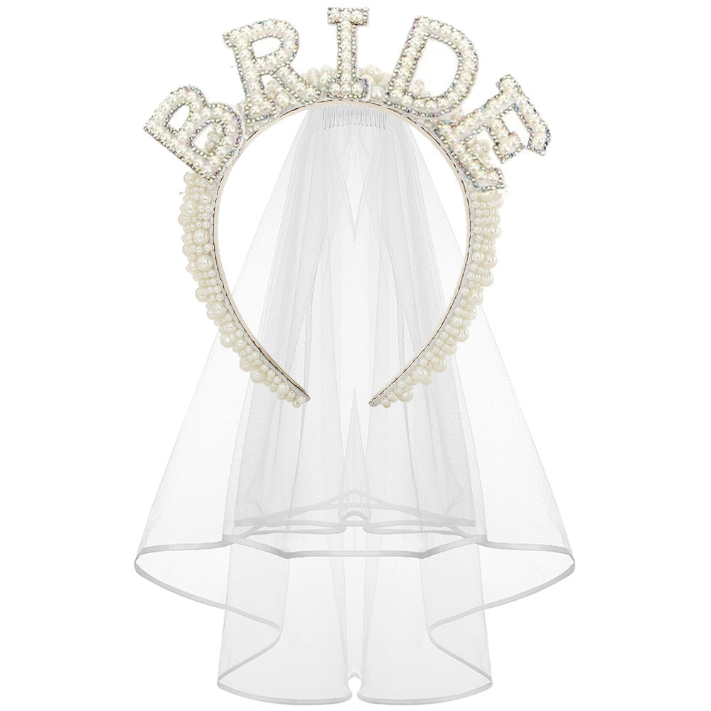 Women's Bridal Satin Ribbon with Sparkling Crystals Bowlift