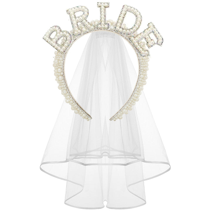 Women's Bridal Satin Ribbon with Sparkling Crystals Bowlift