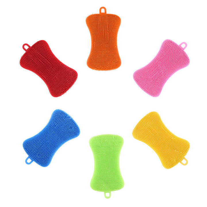 Silicone cleaning sponge with ergonomic design Bowlift