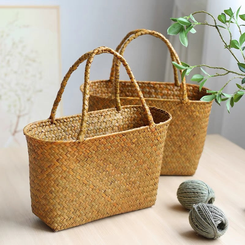 Women's Natural Woven Tote Bowlift