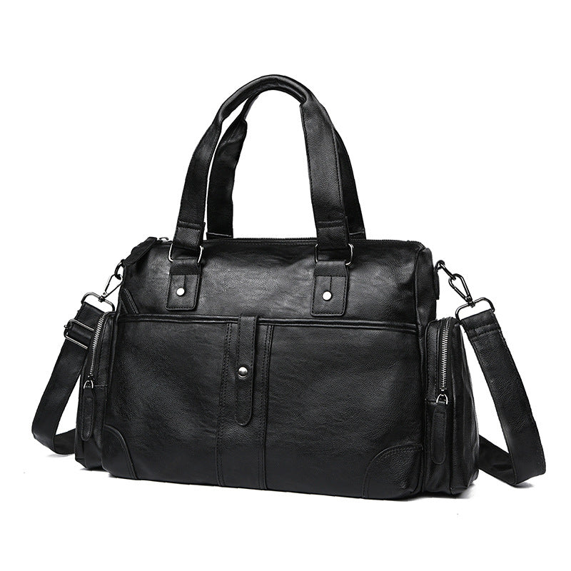 Premium Leather Travel Duffel Bag Bowlift