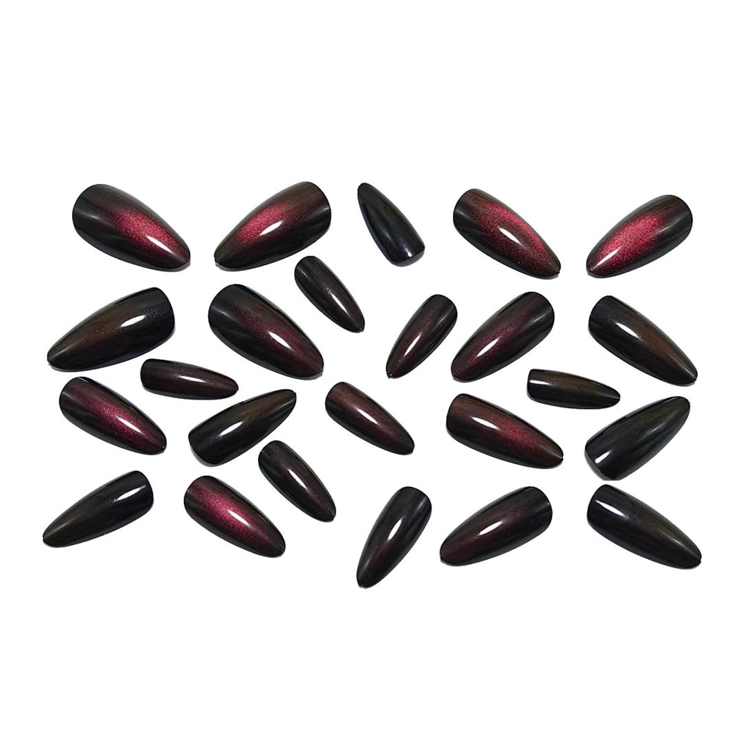 Artificial nails with high-gloss finish and gradient Bowlift