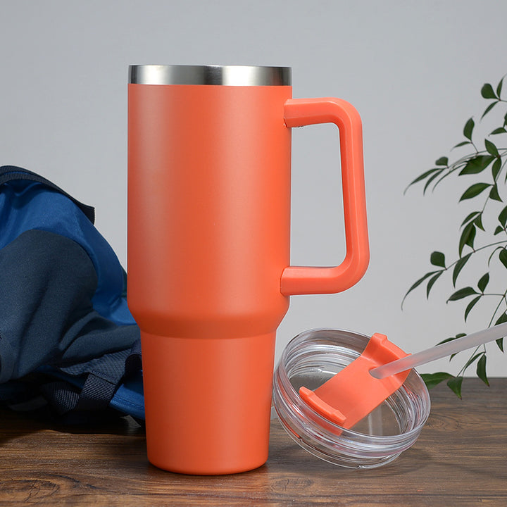 Women's insulated drinking cup with practical carrying handle Bowlift