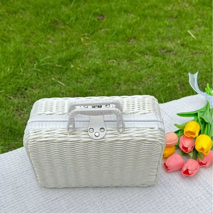 Ladies stylish and practical rattan cosmetic box Bowlift