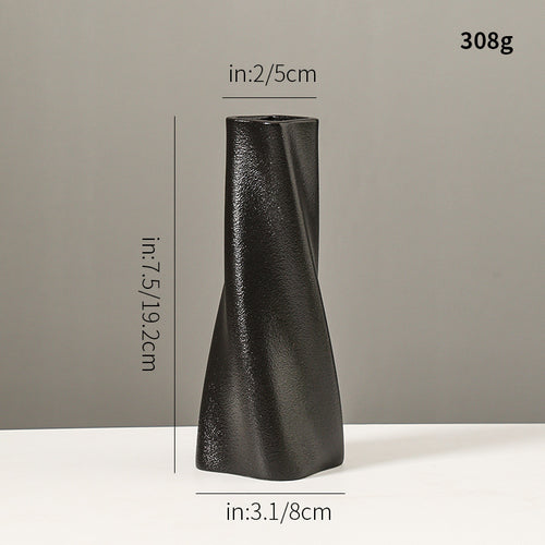Abstract Twist-Shape Decorative Vase