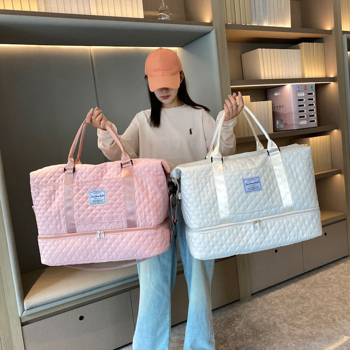 Stylish Quilted Gym Duffle Bag