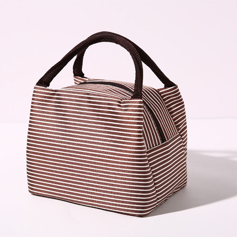 Insulated Lunch Bag with Stylish Stripes Bowlift