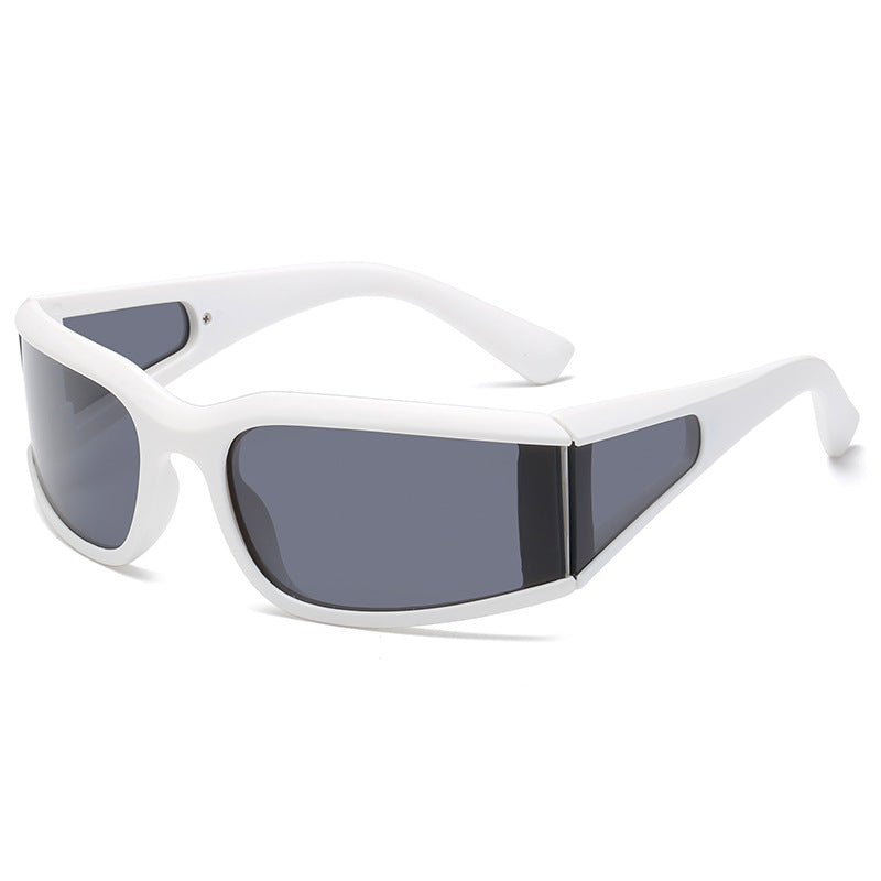 Women's sports sunglasses with particularly ergonomic design and side glare protection Bowlift