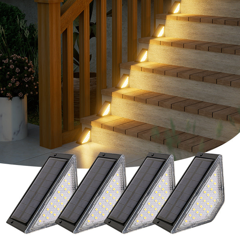 Triangular Solar Powered LED Corner Step Light Bowlift