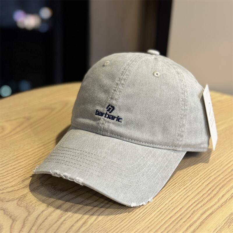Men's Distressed Cotton Twill Baseball Cap Bowlift
