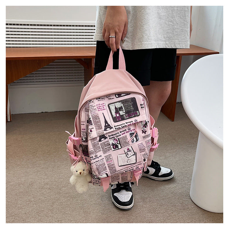 Cute Illustrated Graphic Backpack