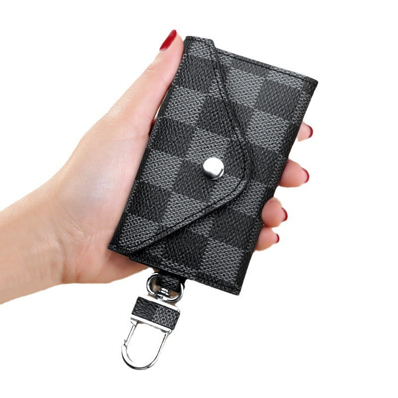 Checkered Pattern Keychain Wallet Bowlift