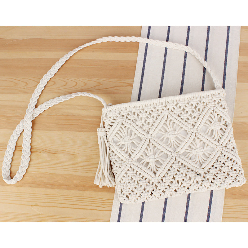 Hand-manipulated Macramé Crossbody Bag Bowlift
