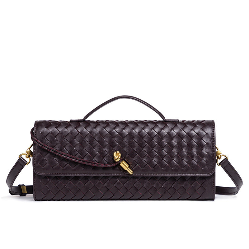 Woven Leather Clutch Bowlift