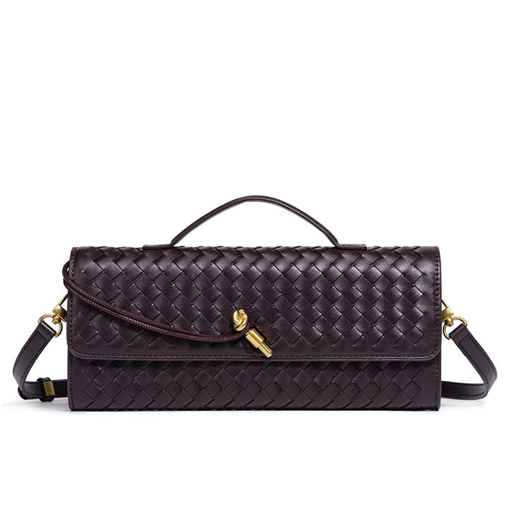 Woven Leather Clutch Bowlift