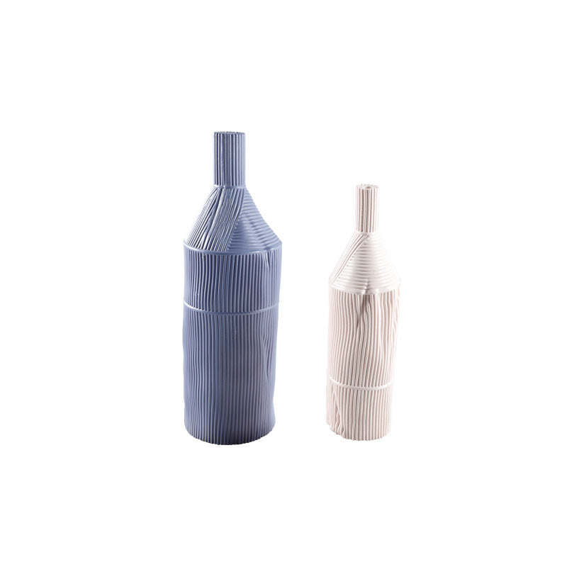 Decorative Striped Ceramic Vase