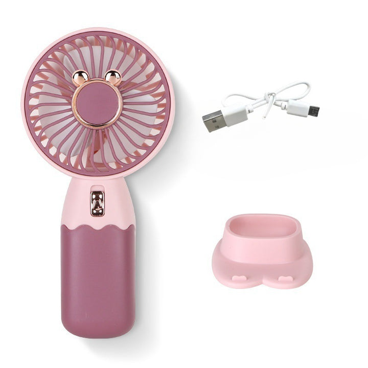 Women's Handheld Cooling Fan with USB Charging Function Bowlift
