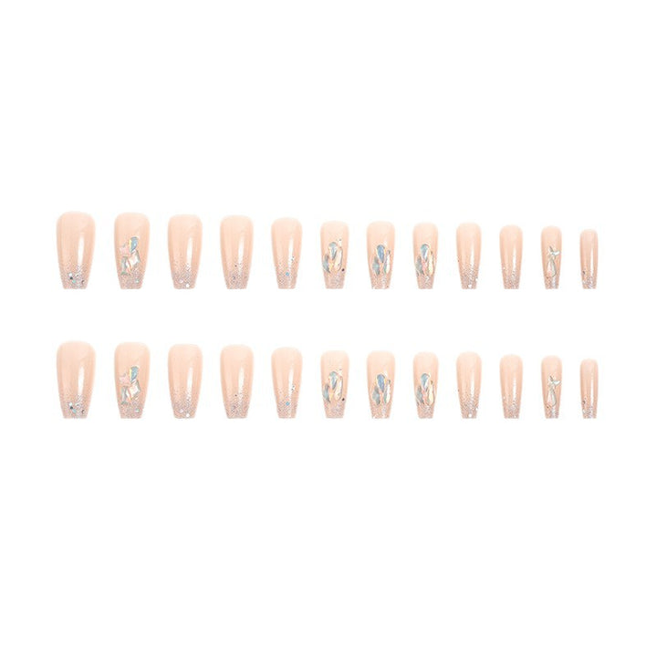 Glamorous artificial nail set with luxurious glitter elements Bowlift