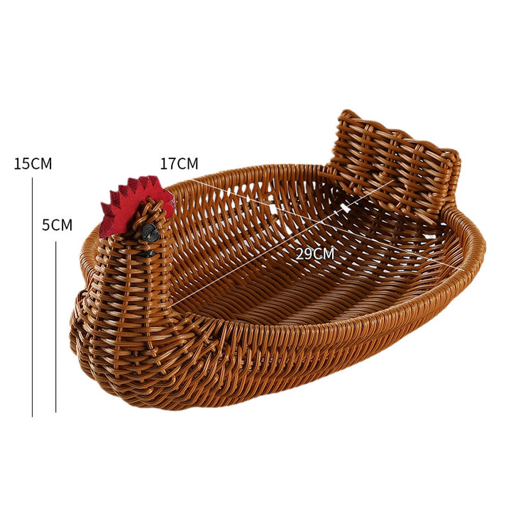 Unisex Braided Decoration Basket in Duck Shape Bowlift