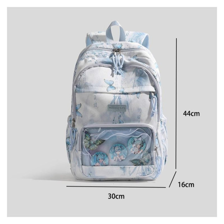 Stylish Butterfly Print Backpack Bowlift