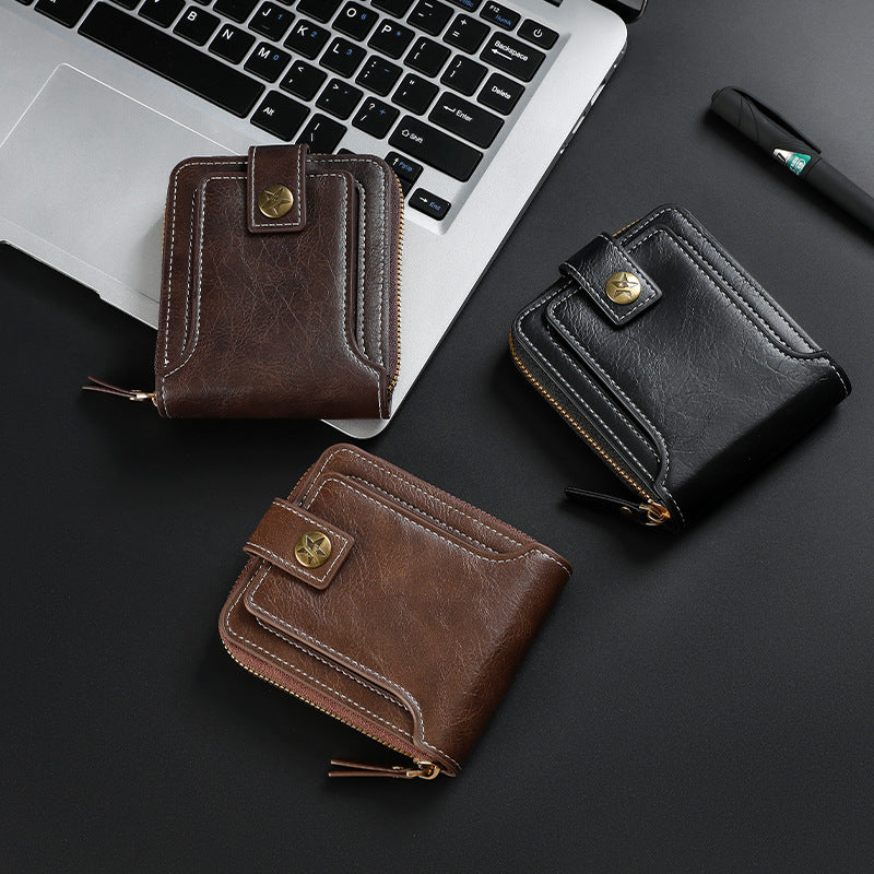 Bi-Fold Zip Wallet with Card Slots Bowlift