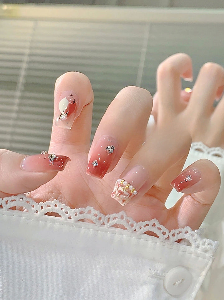 Glitter Ombre Press-On Nails Bowlift