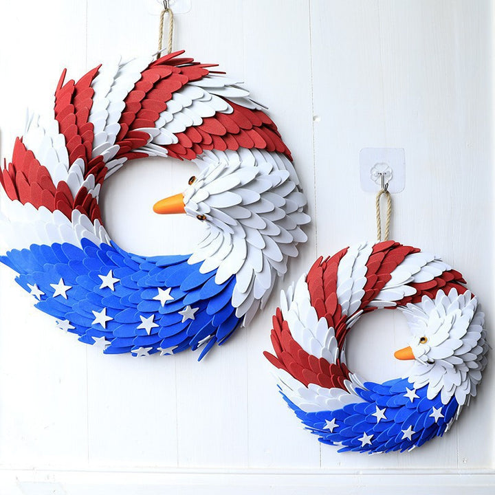 Unisex nan more patriotic door wreath with eagle Statue of Liberty and flag motif Bowlift
