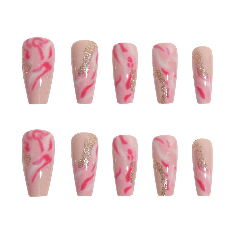 Marble Design Nail Art Bowlift
