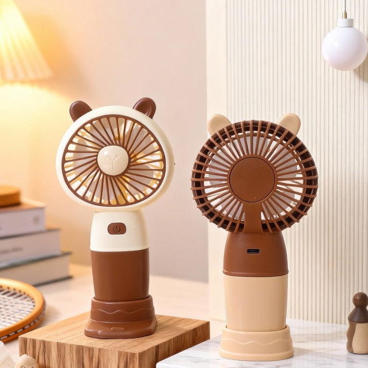 Ladies Portable Handheld Fan with Animal Design Bowlift