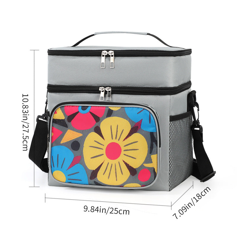 Insulated Floral Lunch Cooler Bag Bowlift