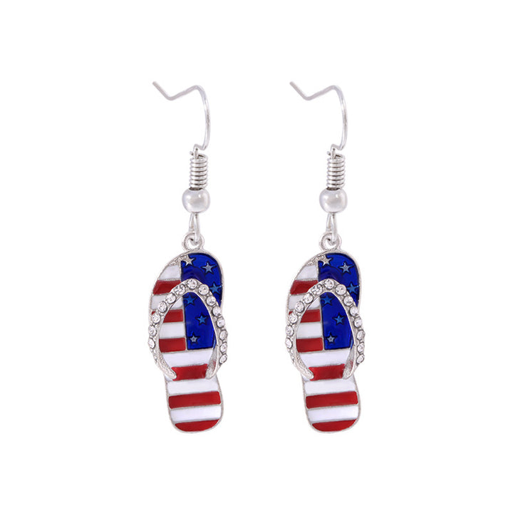 Women's long multi-layer star drop earrings with crystal embellishments and rhodium-plated alloy Bowlift