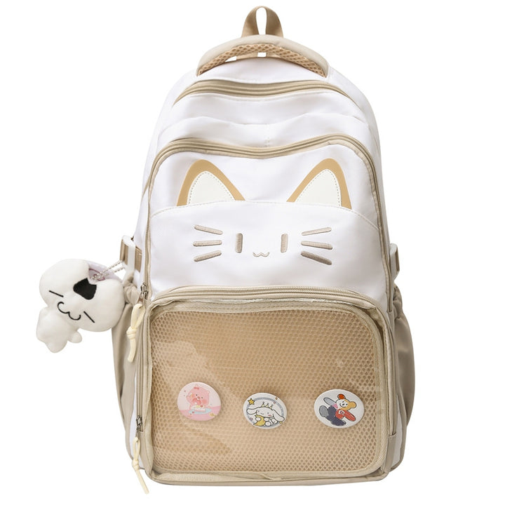 Cute Cat-Themed School Backpack Bowlift