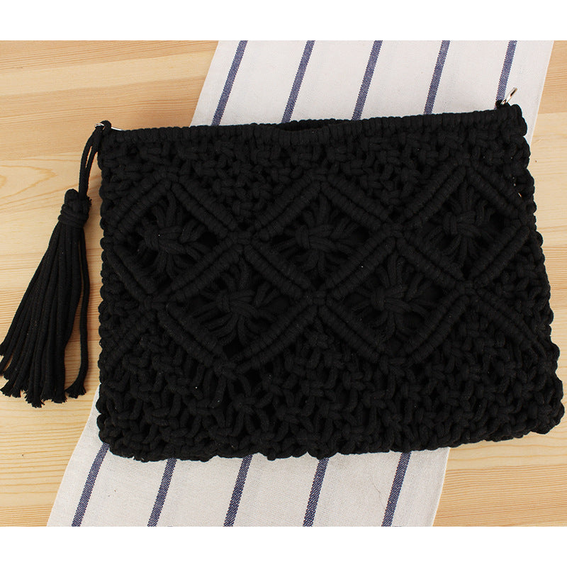 Macrame Clutch with Filigree Design Bowlift