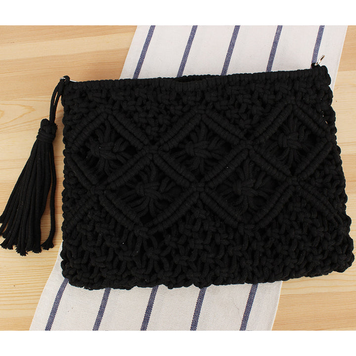 Macrame Clutch with Filigree Design Bowlift