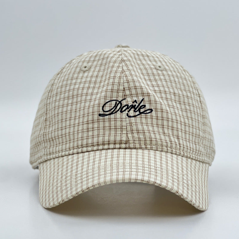 Women's Structured Plaid Baseball Cap Bowlift