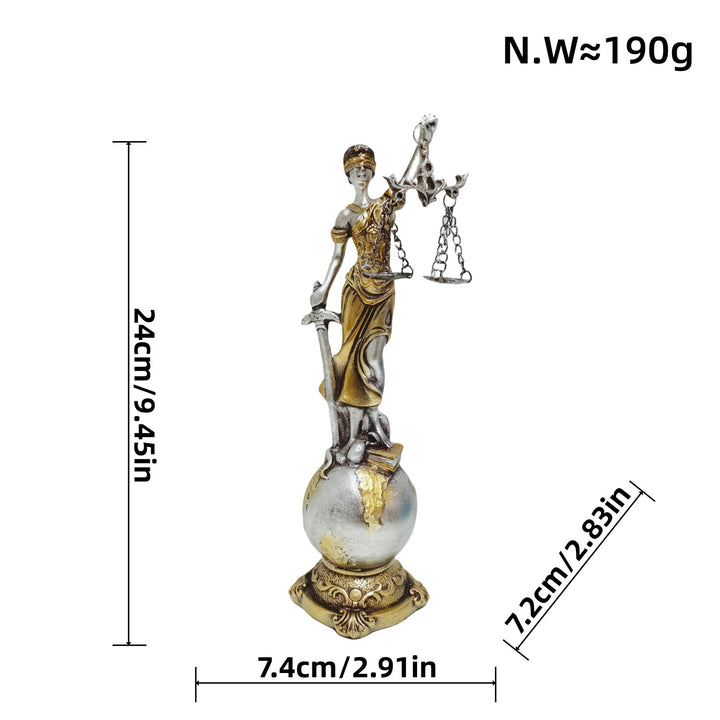 Elegant statue of Justitia in artistic details Bowlift