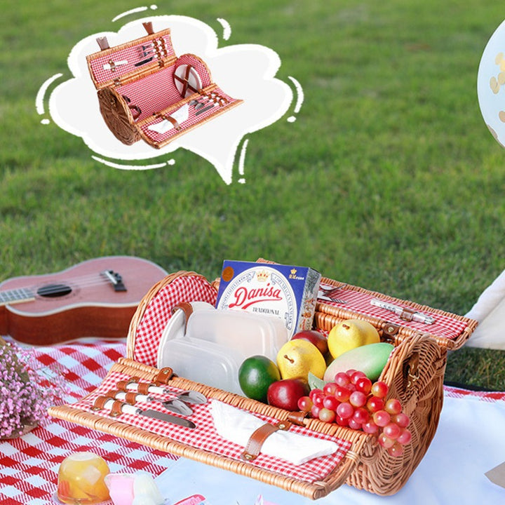 Women's picnic basket with elegant dish set Bowlift